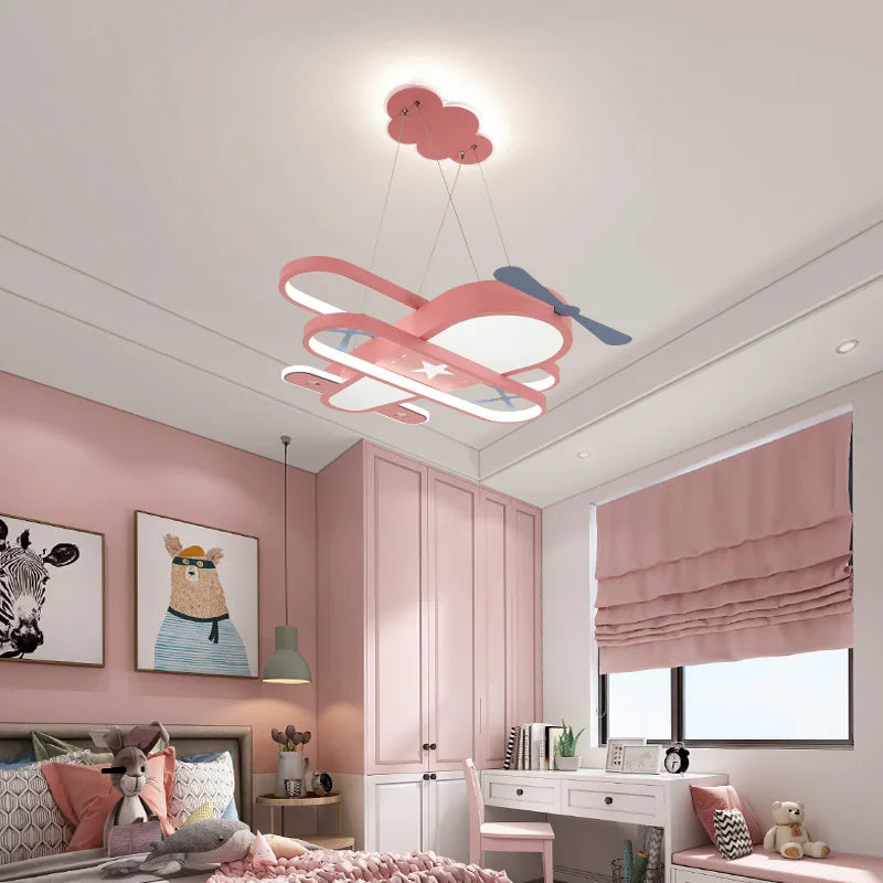 vliegtuig hanglamp voor kinderkamer, creatieve Scandinavische decoratie