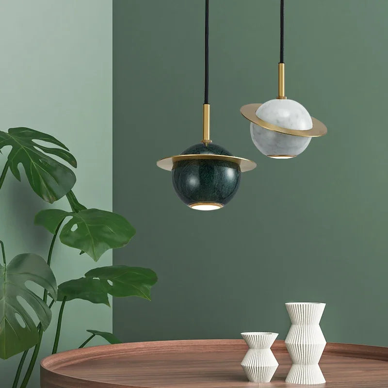 moderne marmeren kroonluchter voor elegant interieur met noordse stijl