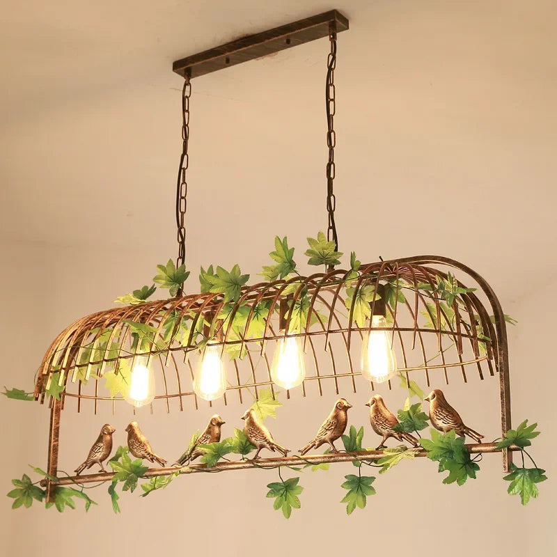 retro industriële kroonluchter voor creatieve potplanten