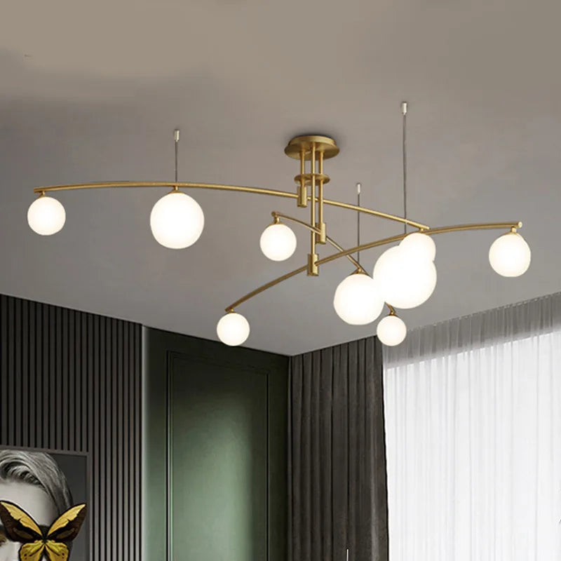 Moderne metalen en glazen design kroonluchter
