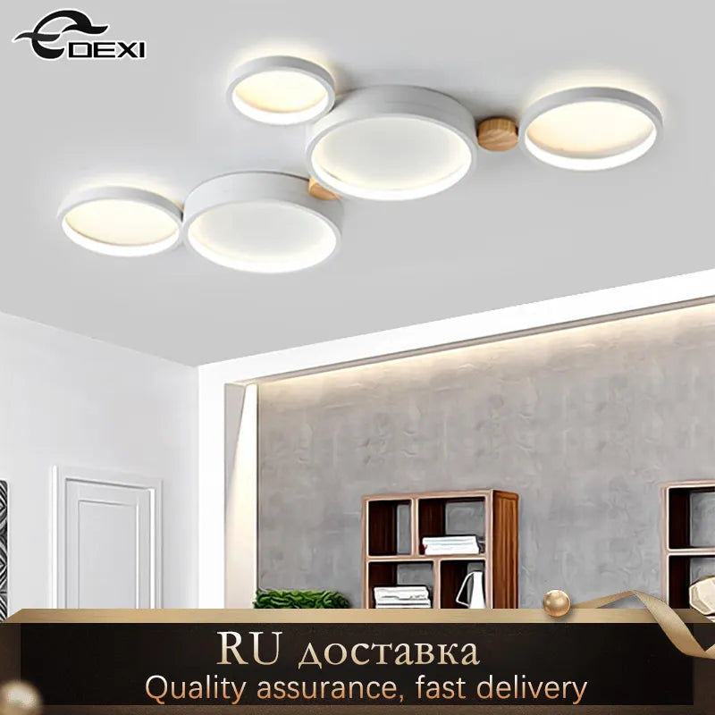 Elegant Scandinavische LED-kroonluchter.