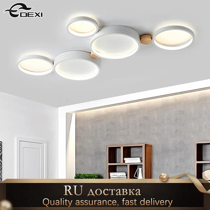 Elegant eigentijds Scandinavisch kroonluchter met licht