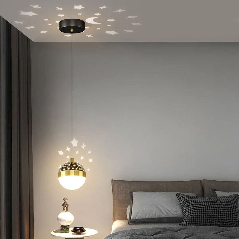 moderne luxe minimalistische sterrenhemelprojectie kroonluchter