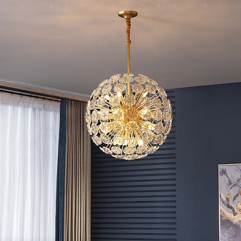 Elegant design paardenbloem kristallen kroonluchter