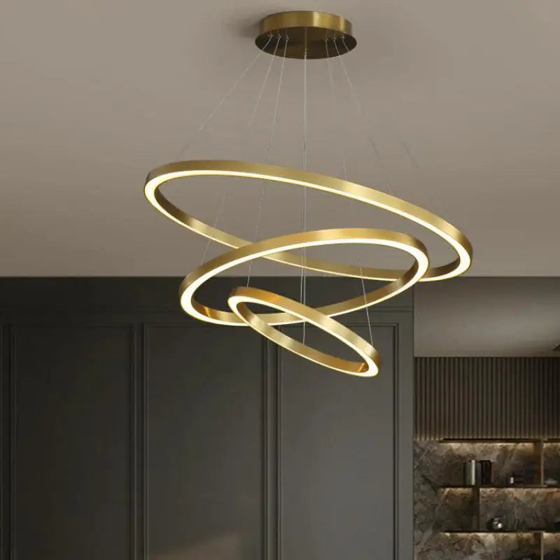 Noordse ronde led-kroonluchter voor luxe binnenhuisdecoratie