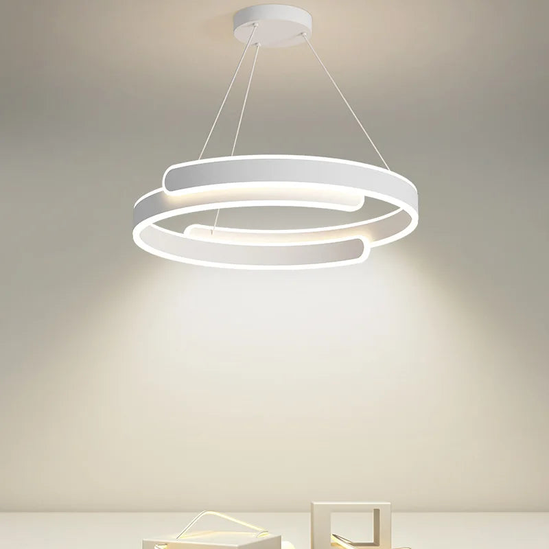 Elegant modern zwart-wit kroonluchter