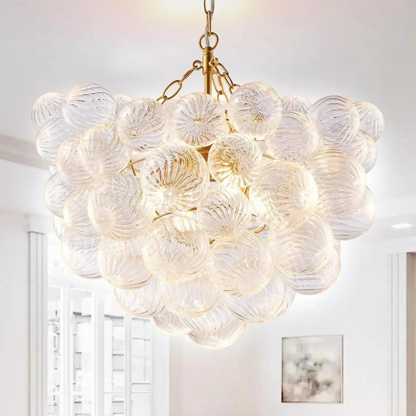 Moderne design hangende glazen bubbel kroonluchter voor elegant interieur