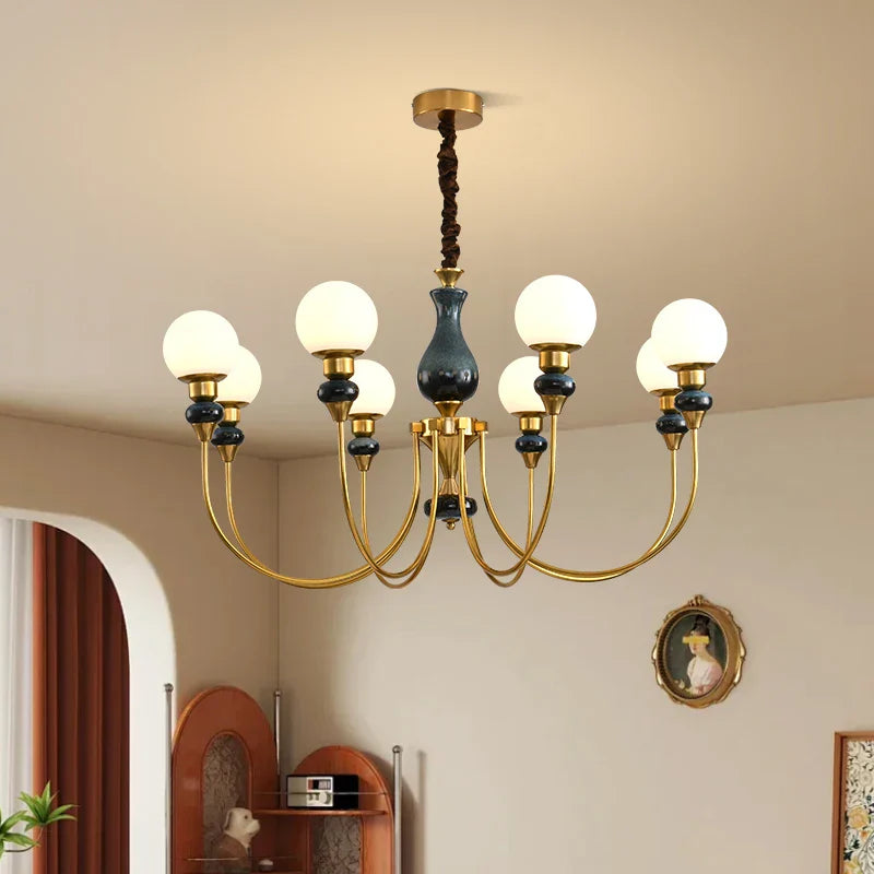 nordische glazen kroonluchter voor een romantisch en warm interieur