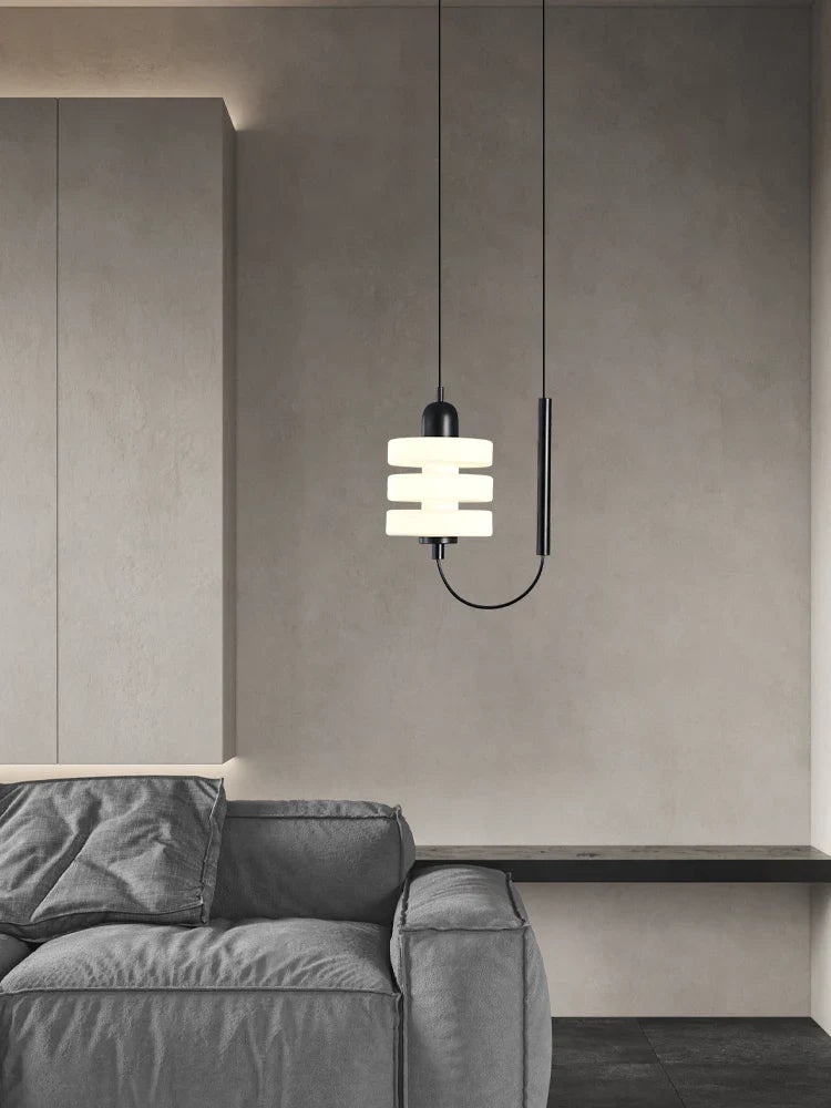 moderne elegante zwart-witte glazen kroonluchter
