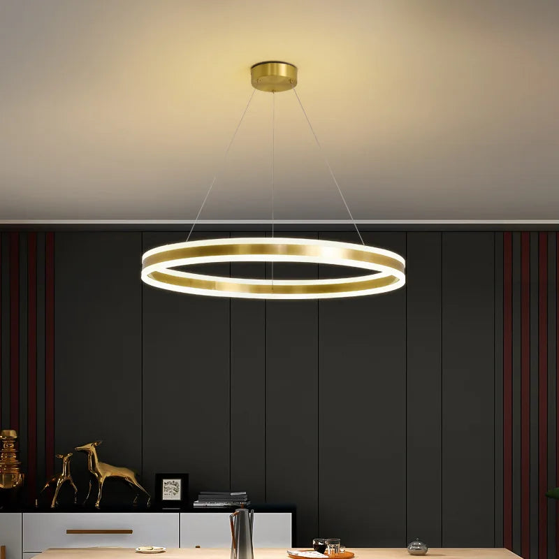 Cirkelvormige design kroonluchter, modulair en verlicht
