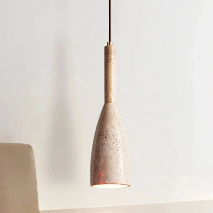 Natuurlijke gele LED hanglamp grotsteen kroonluchter slaapkamer modern noordelijk hanglamp wijnfles lijn E27