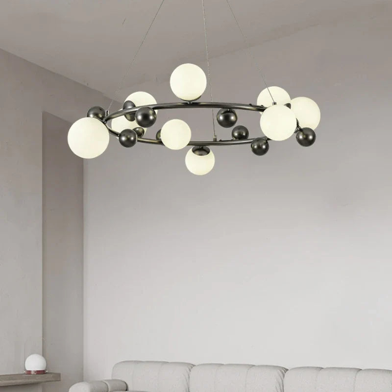 moderne verstelbare metalen en glazen binnenhanglamp