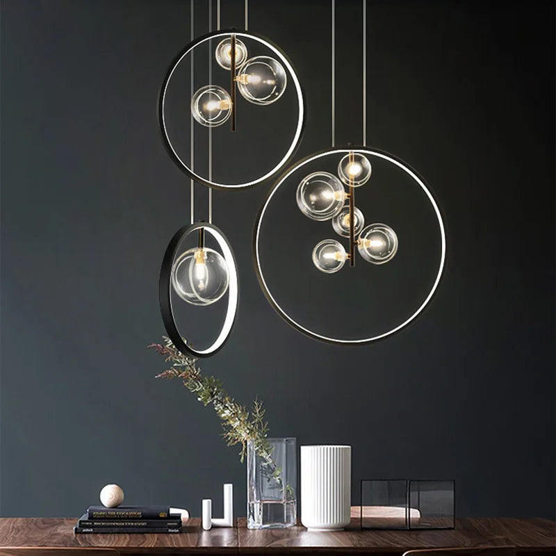glazen bubbel lampenkap in Scandinavische stijl voor moderne decoratie