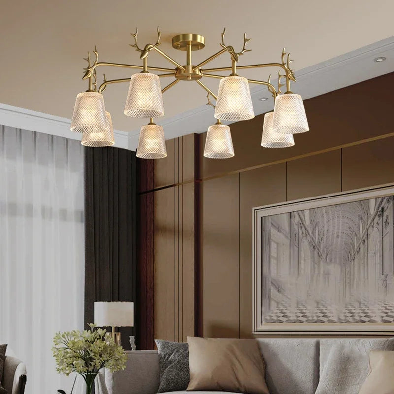 Handgemaakte Retro Glazen Hanglamp