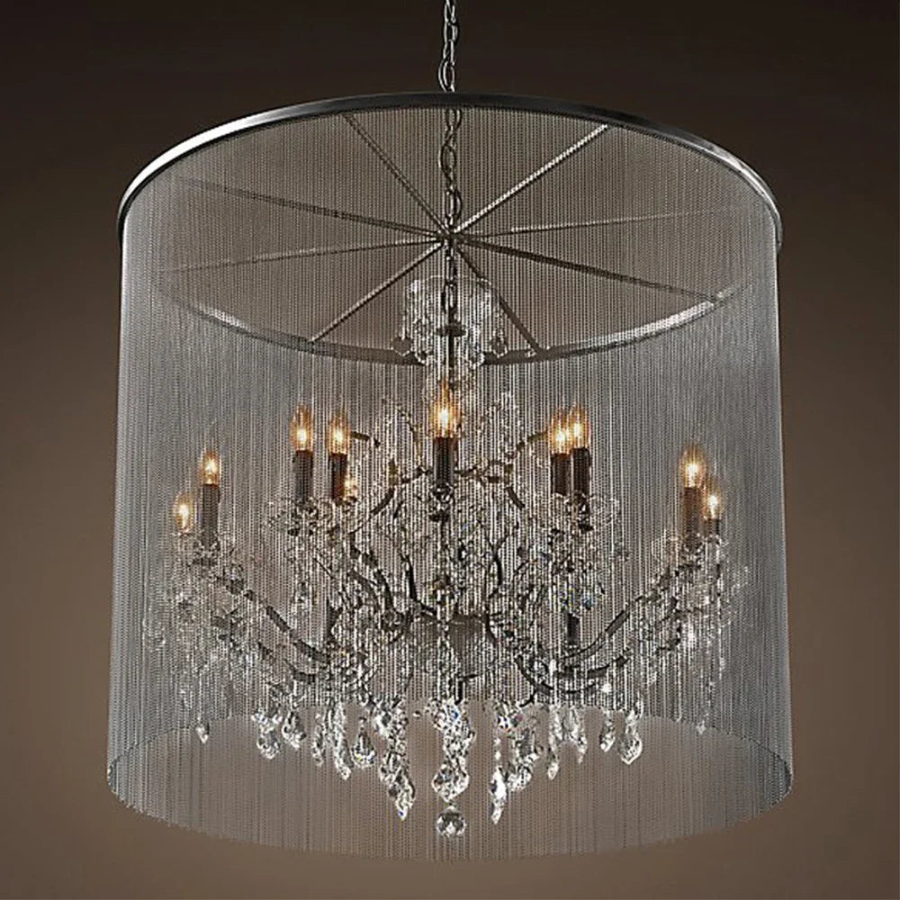 Moderne elegante lamp met gerookte kristallen