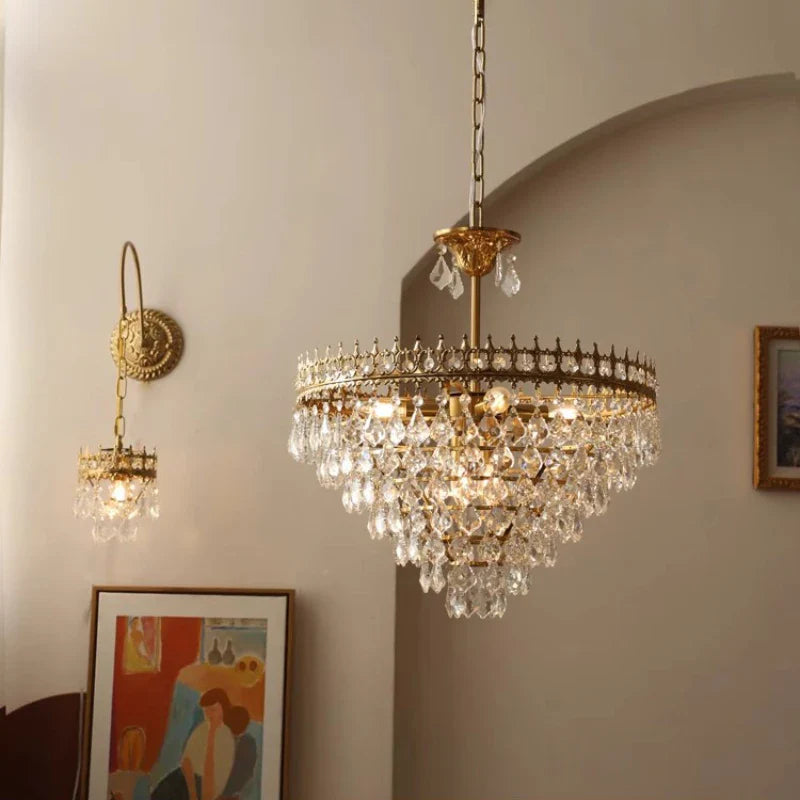retro kristallen kroonluchter voor elegante interieurdecoratie