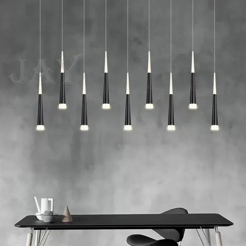 heldere conische led-kroonluchter, modern noordse design