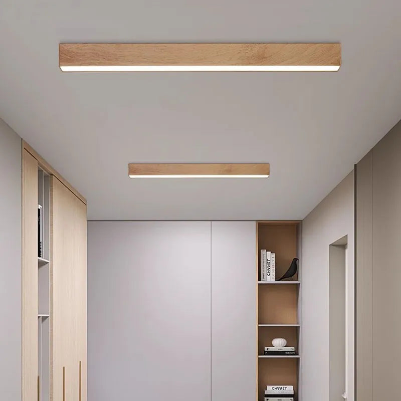 Elegante Scandinavische houten LED-hanglamp
