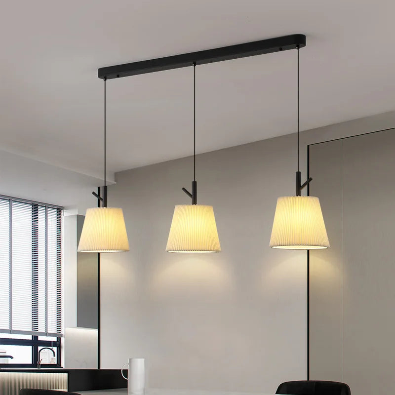 plissé stoffen hanglamp voor moderne binnenhuisdecoratie