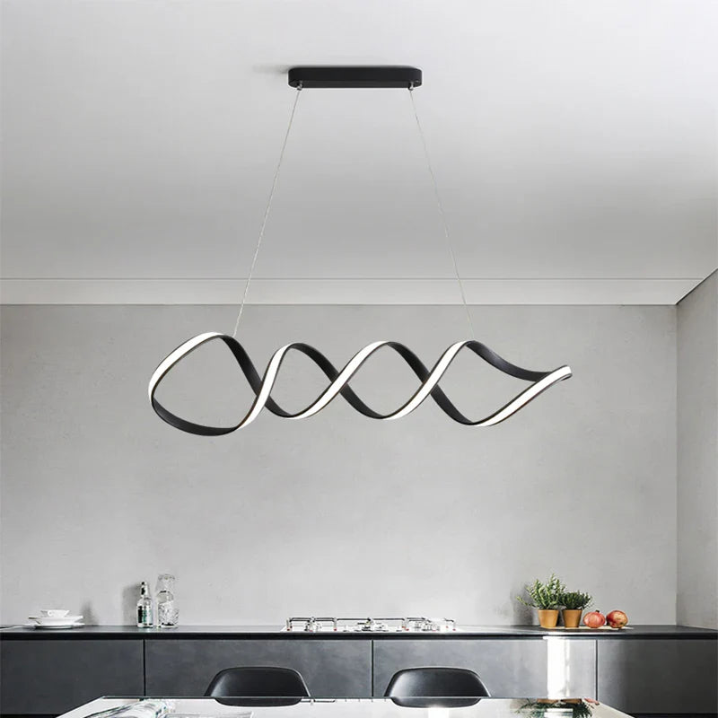 minimalistische LED-spiraal kroonluchter huisdecoratie binnenverlichting