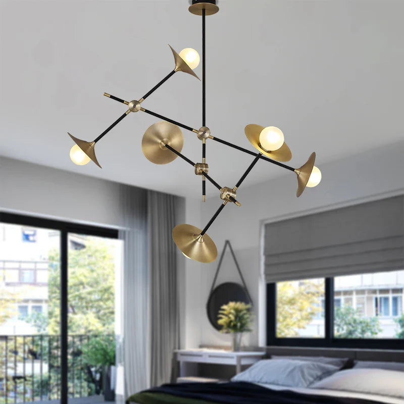 minimalistische noordse kunstkroonluchter voor restaurant en hotel