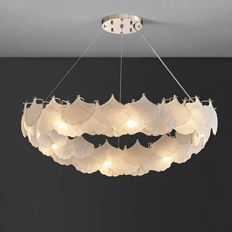 retro glazen kroonluchter met minimalistisch design voor binnenhuisdecoratie