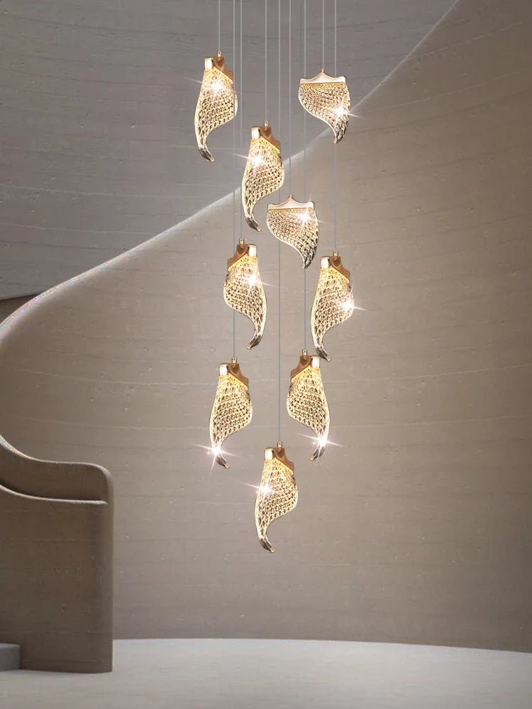 moderne led-kroonluchter hanglamp design voor eigentijdse ruimte