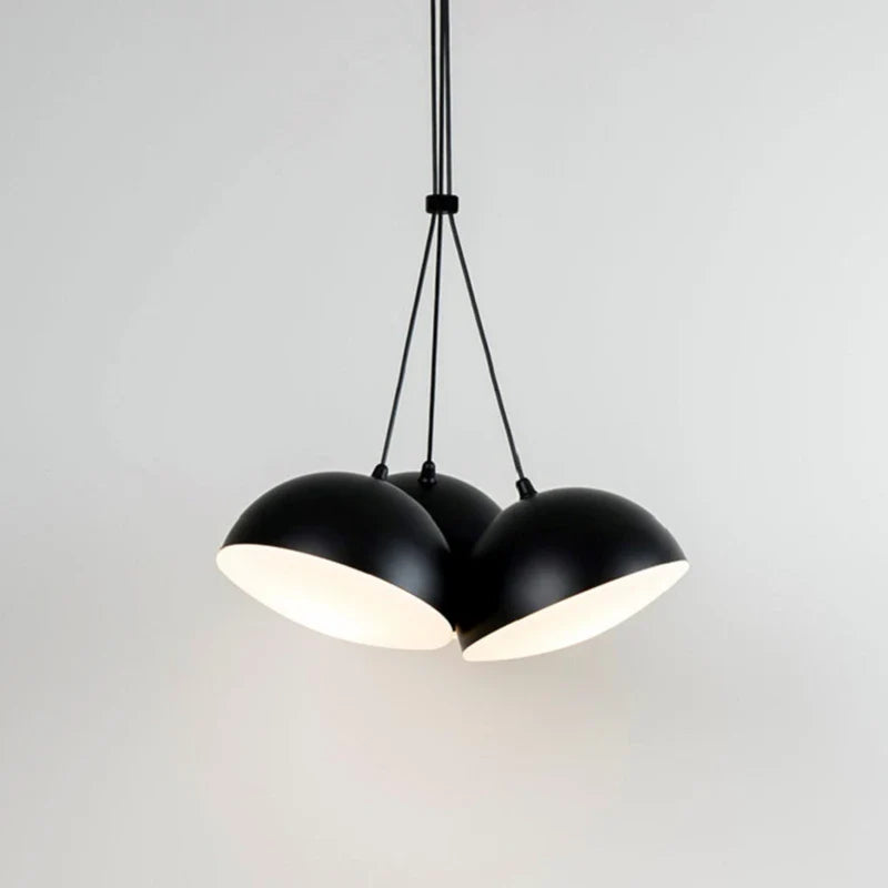 Minimalistische zwarte eigentijdse kroonluchter