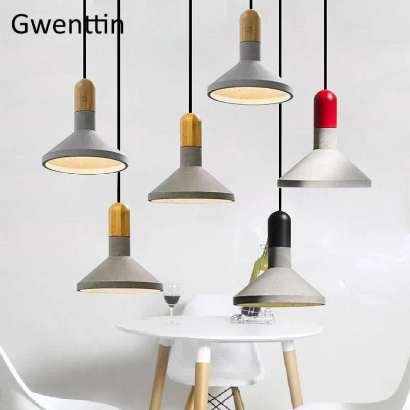vintage hanglamp van cementsteen voor moderne decoratie