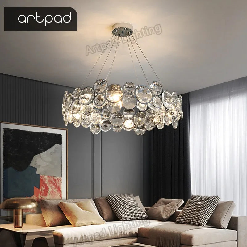 Moderne kristallen kroonluchter voor elegante en romantische interieurdecoratie