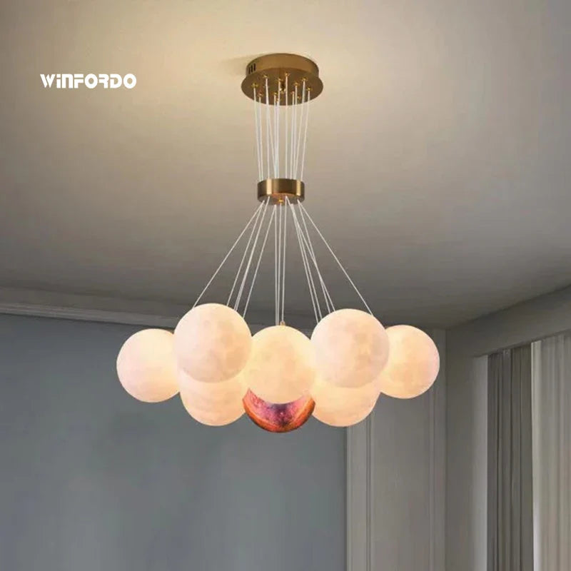 3d geprinte led kroonluchter winfordo hanglamp