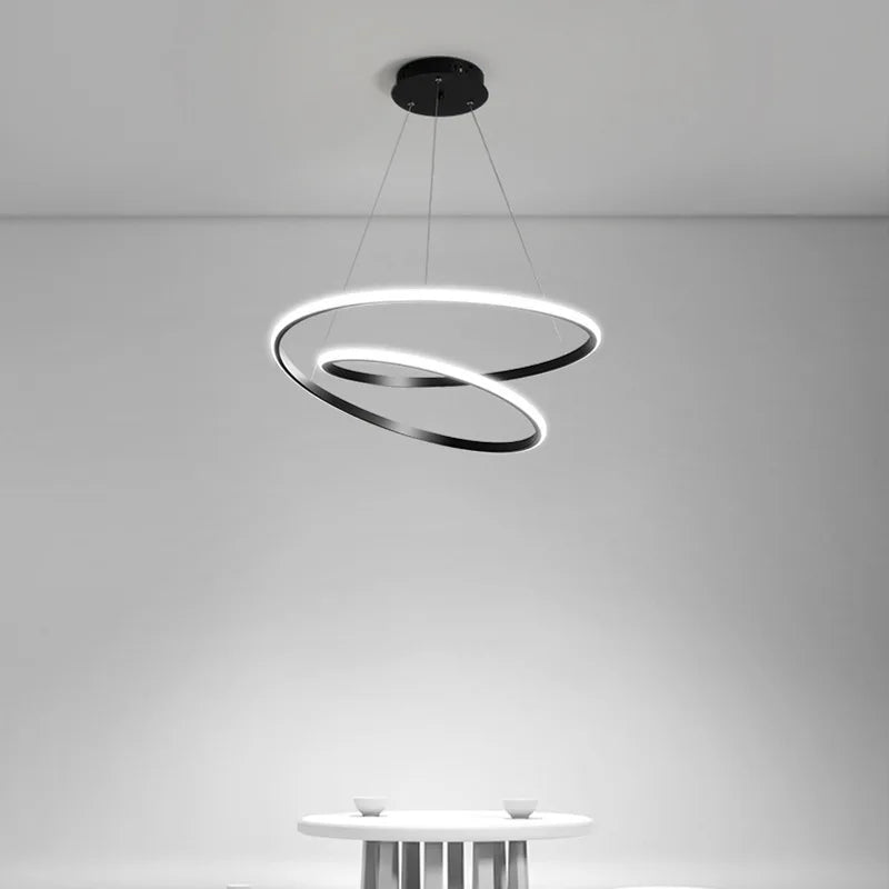 minimalistische cirkelvormige kroonluchter voor moderne binnenverlichting