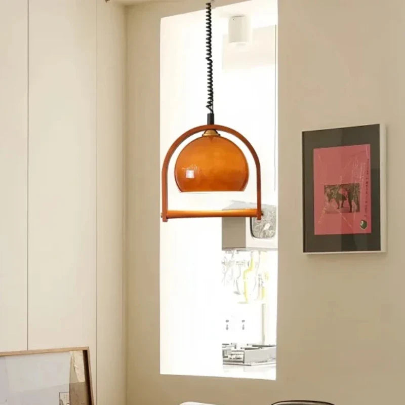vintage glazen retro uitschuifbare kroonluchter voor interieurdecoratie