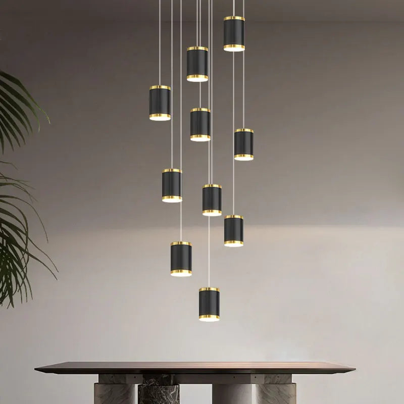 lange draaibare kroonluchter van acryl voor decoratieve binnenverlichting