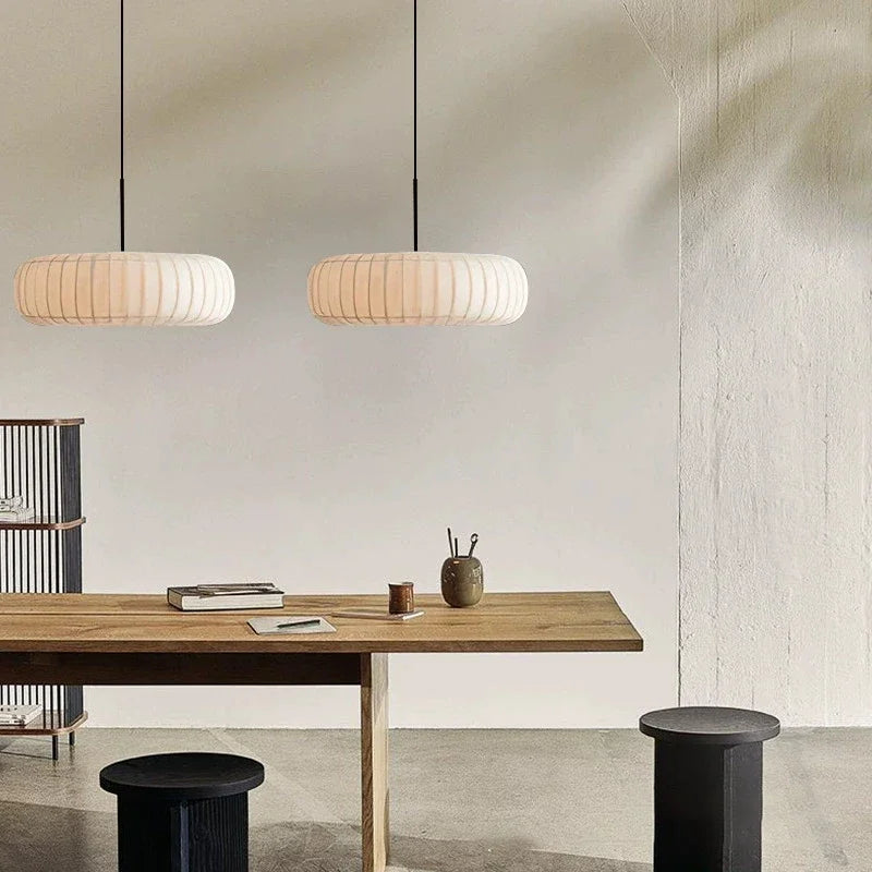eenvoudige nordische wabi-sabi zijden led-lamp voor loft