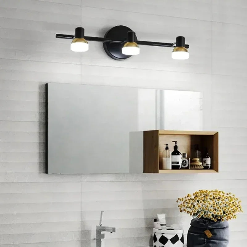 Vintage badkamer wandlamp met drie spots