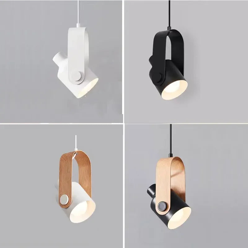 Heldere Scandinavische houten hanglamp