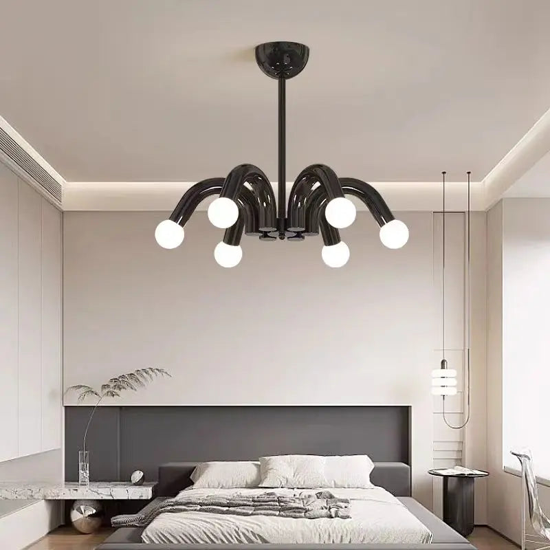 art deco metalen lampenkroonluchter 	 beschikbaar