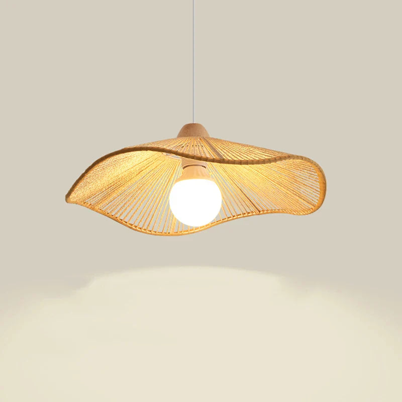 wabi-sabi hangkroonluchter van henneptouw