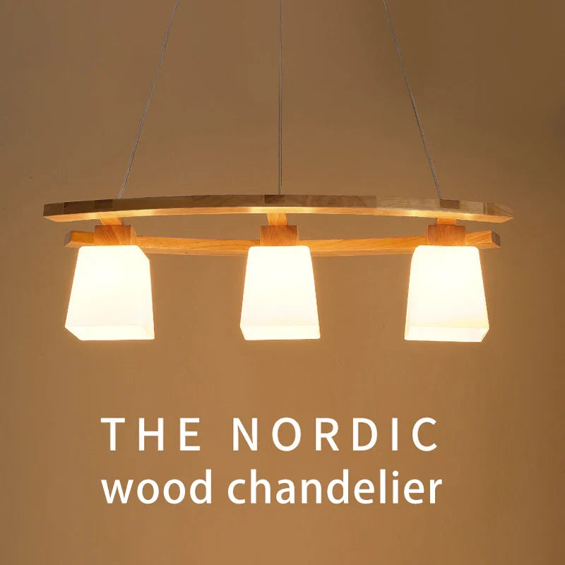 Creatieve en design houten kroonluchter