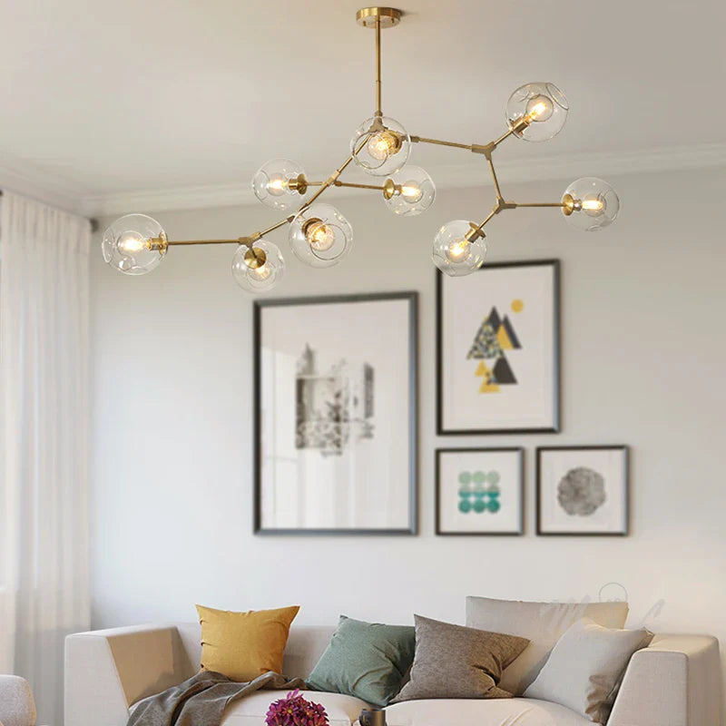 Moderne LED-hanglamp van elegant glas