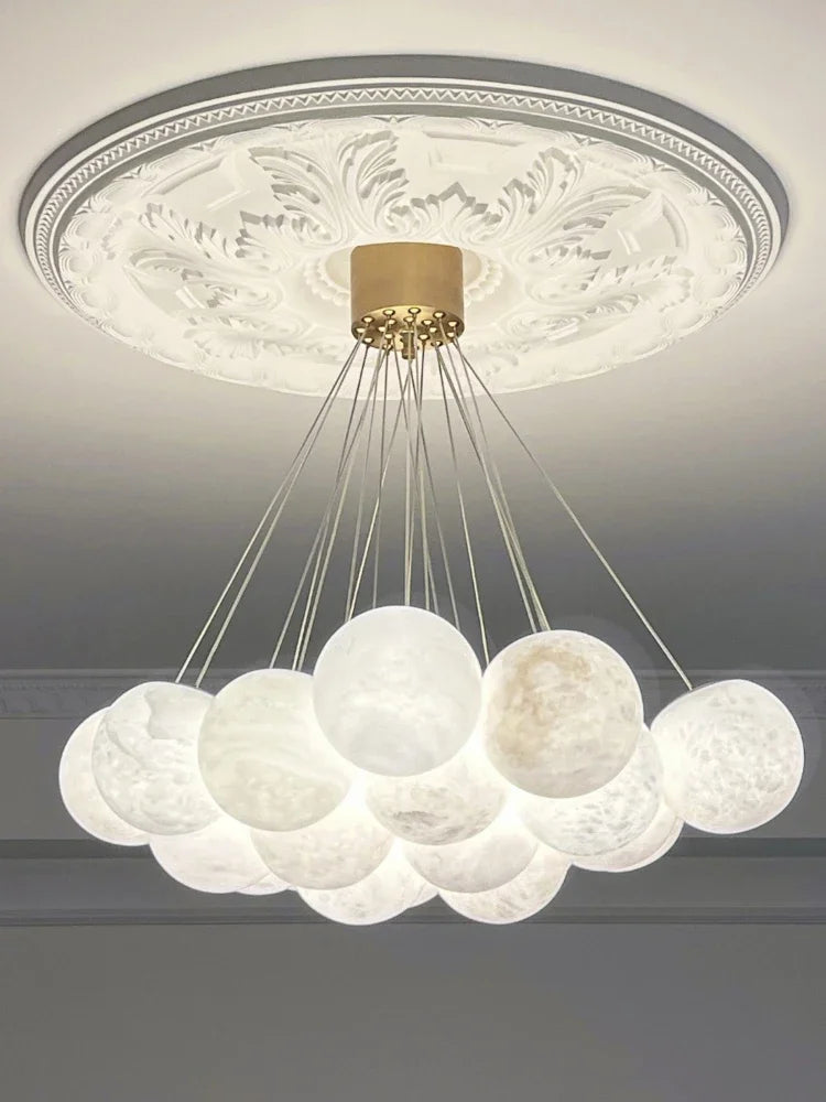 luxe koperen designlamp met natuurlijk Spaans marmer voor moderne decoratie