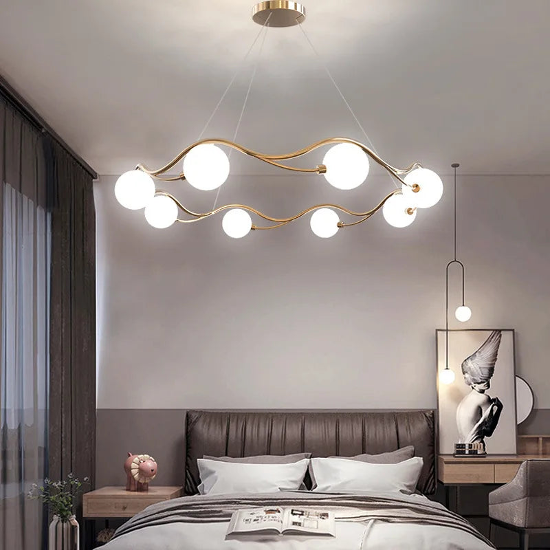 eenvoudige noordelijke led ring kroonluchter decoratieve binnenverlichting