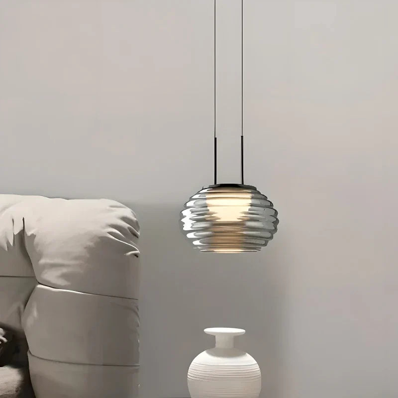 minimalistische moderne noordse gestreepte glazen led-lamp