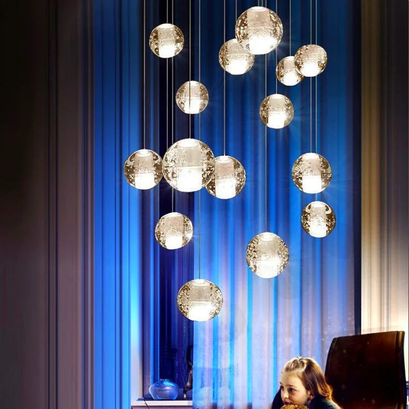 Moderne elegante en lichte kristallen kroonluchter
