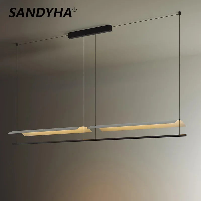 Minimalistische Scandinavische strakke heldere kroonluchter