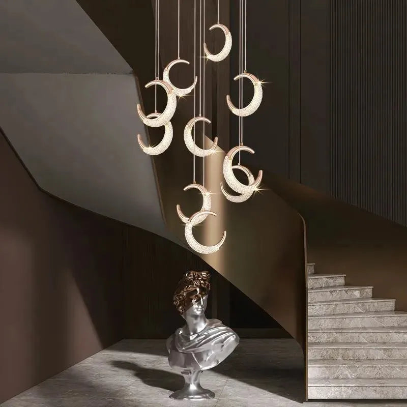 Hangende LED maan design kroonluchter