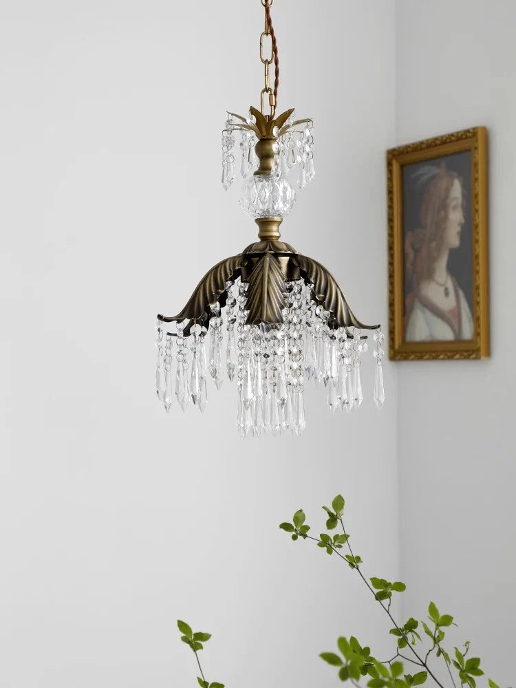 Vintage kristallen kroonluchter voor restaurant- en gangdecoratie