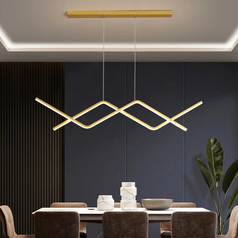 Moderne kroonluchter met uniek en licht design