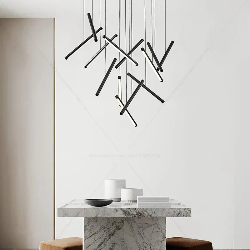 minimalistische takvormige design kroonluchter voor loft